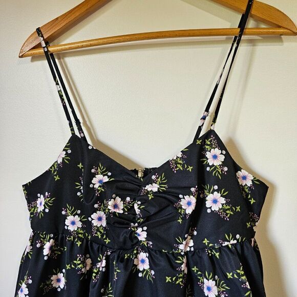 NWT FREE PEOPLE FLORAL IN A BUBBLE MINI DRESS OB1725278 SIZE L / 12 - Picture 5 of 16